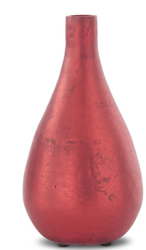 17.5"   Matte Red Vase