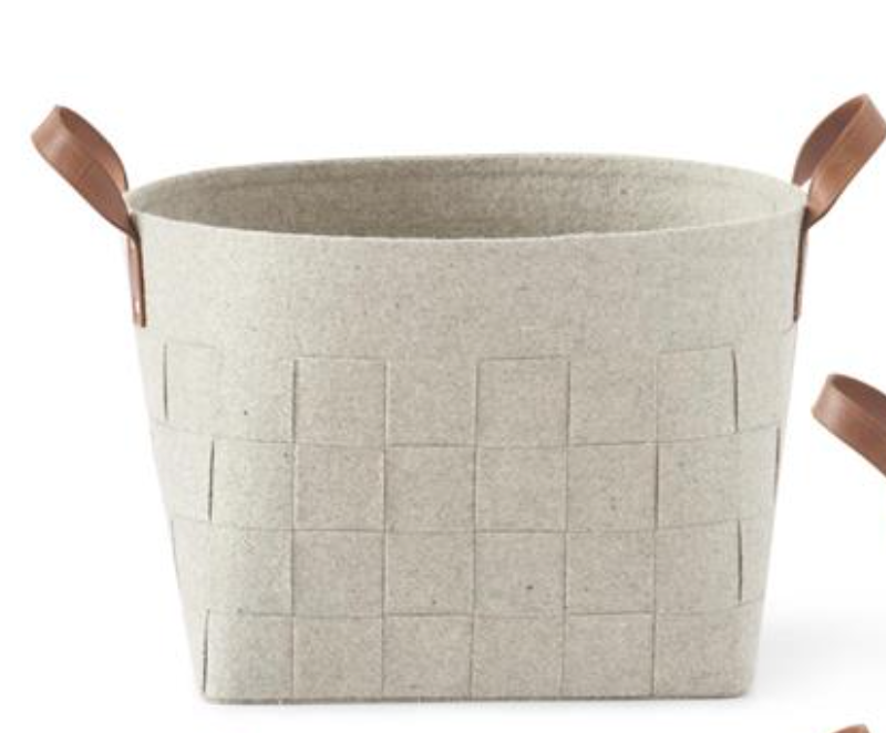 Grey Felt Basket, Lg