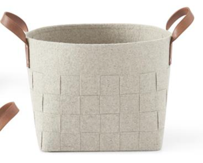 Grey Felt Basket, Sm