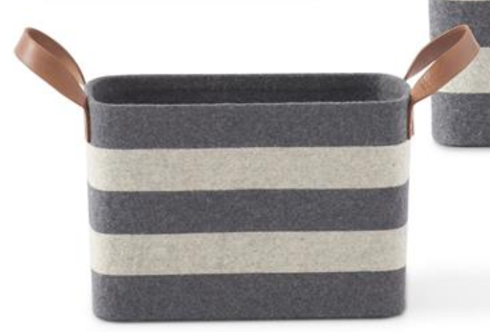 Dark & Light Felt Basket, Med