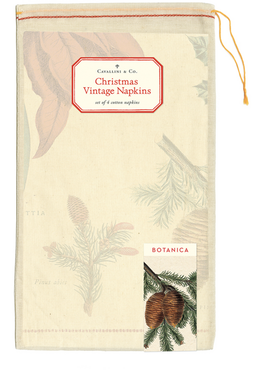 Christmas Botanical Napkins S/4