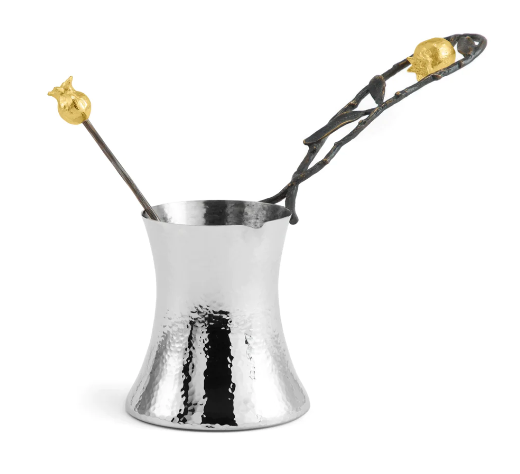Pomegranate Coffee Pot w/Spoon