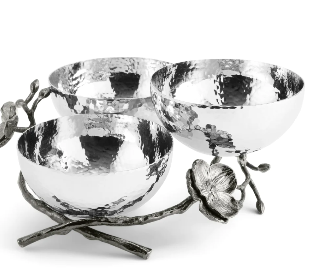 Black Orchid Triple Nut Dish