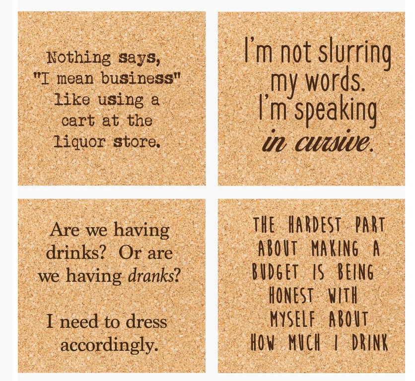 Boozy Themed Coasters