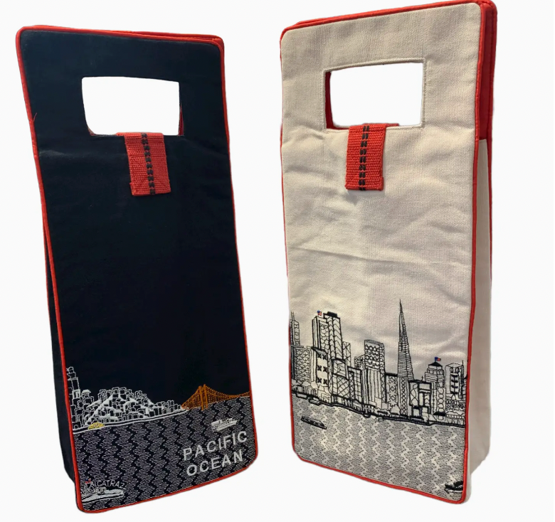 San Francisco Wine Tote Cream