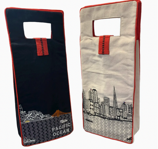 San Francisco Wine Tote Black