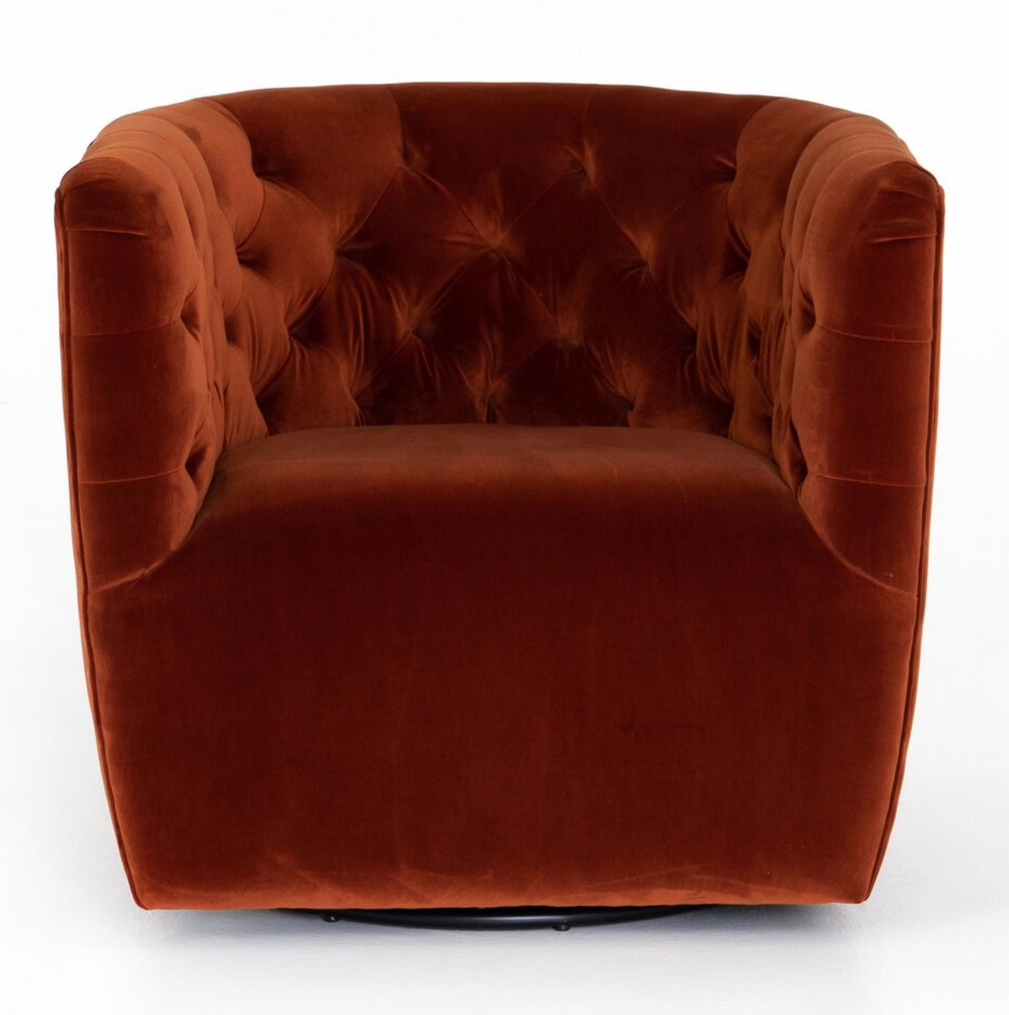 Velvet Rust Swivel Chair
