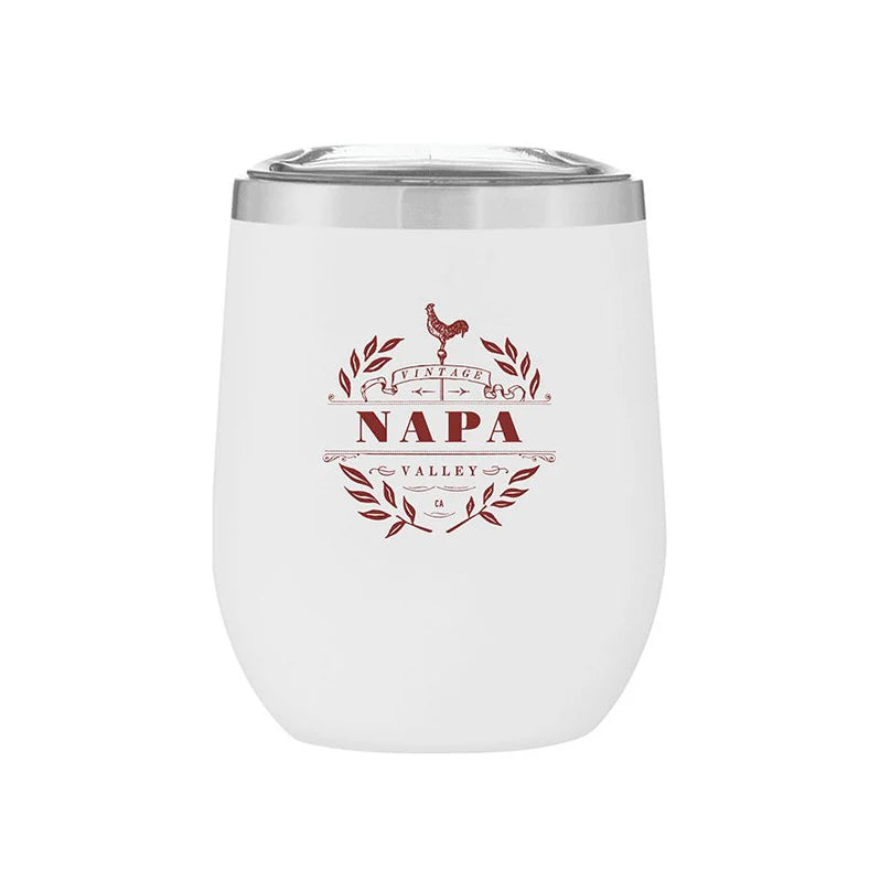 Stemless Stainless Steel Powder Coated Wine Cup Napa Vintage