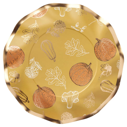 Wavy Salad Plate Harvest Garden-8pk