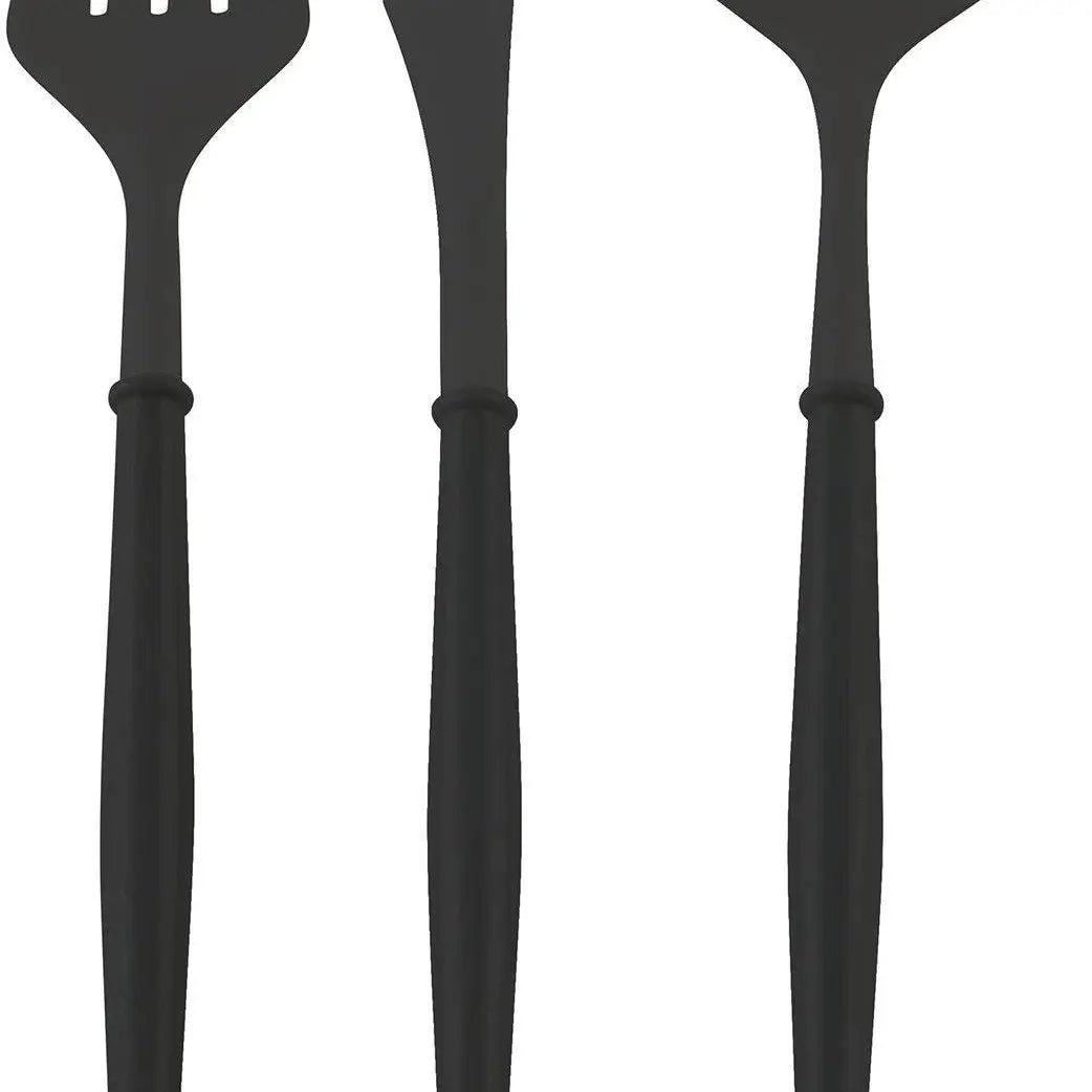 Black Assorted Plastic Cutlery/ 24 pc