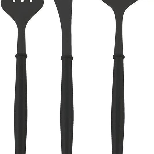 Black Assorted Plastic Cutlery/ 24 pc