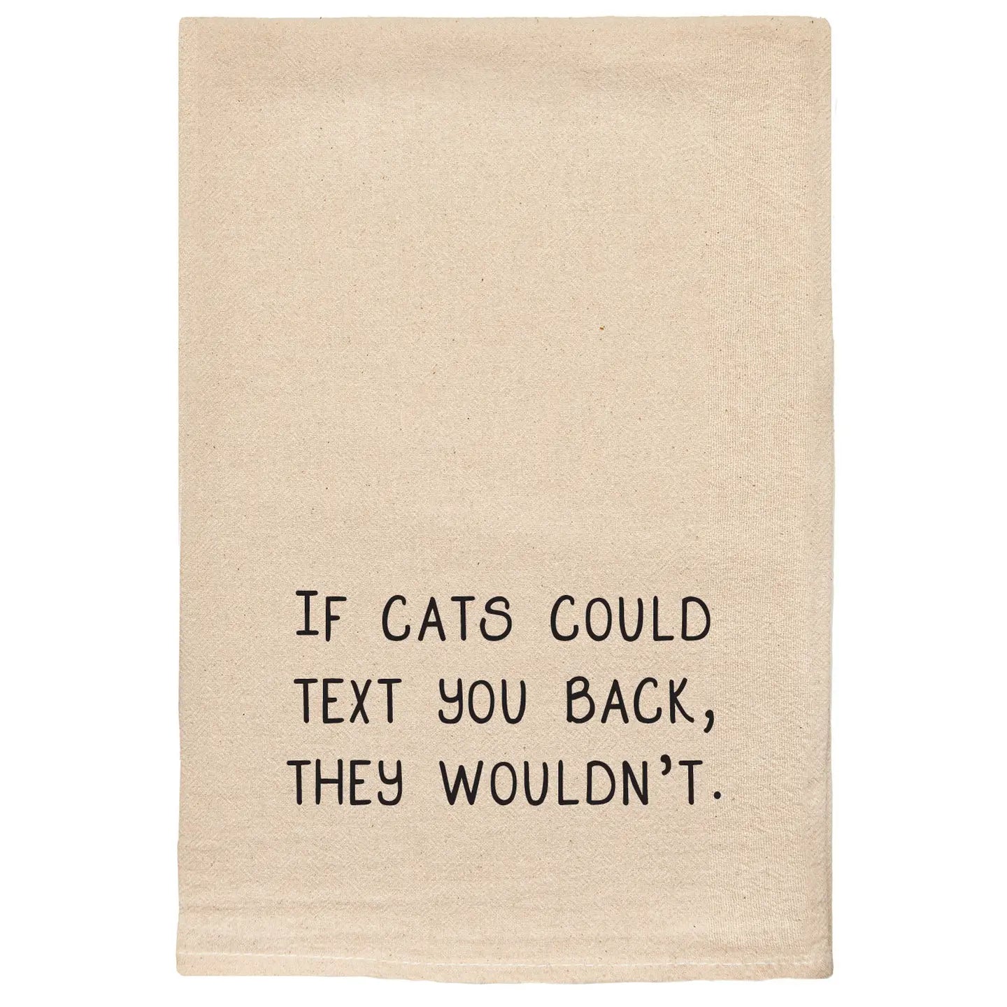 Cats Text Tea Towel